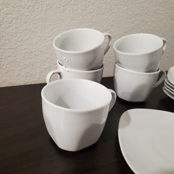 New Malcasa 6pc Porcelain Cup & Saucer Set - Picture 3 of 3